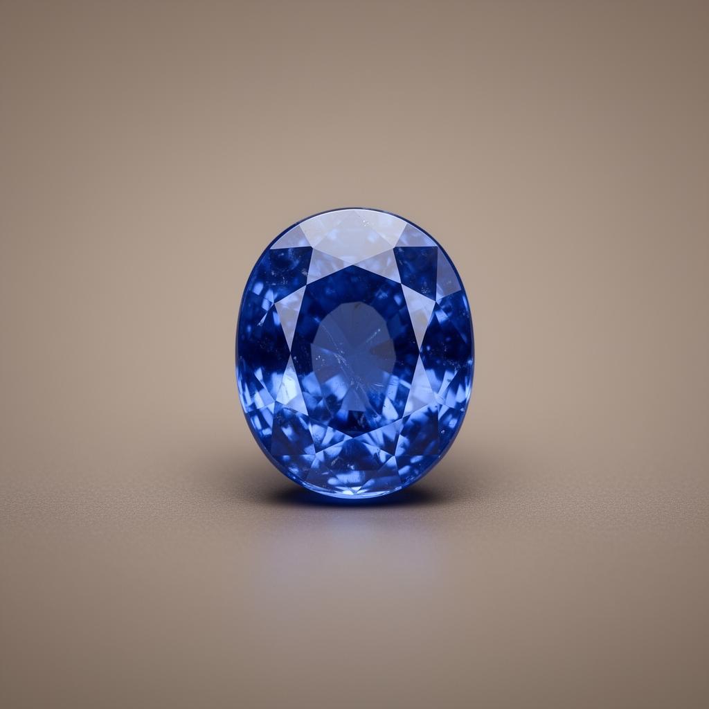A single Ceylon Blue Sapphire